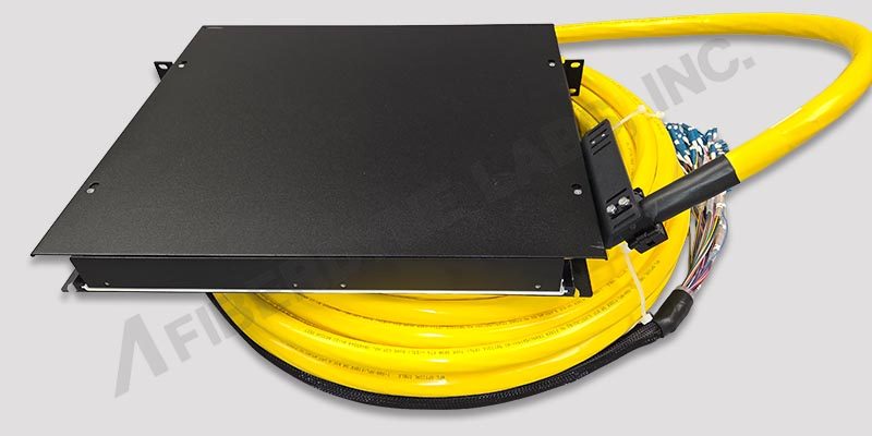 FiberPass HD 96‑Port LC Preloaded 1RU Termination Box Closed