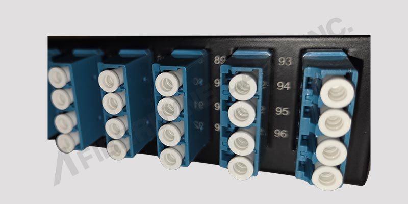 Close up of LC ports and panel