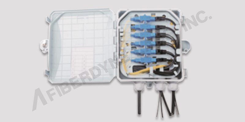 FETB-02R Environmental Fiber Optic Termination Box Open (Wallmount)