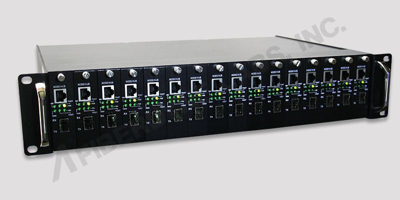 FHC-4000 shown with optional FHC-4420 Media Converter Cards