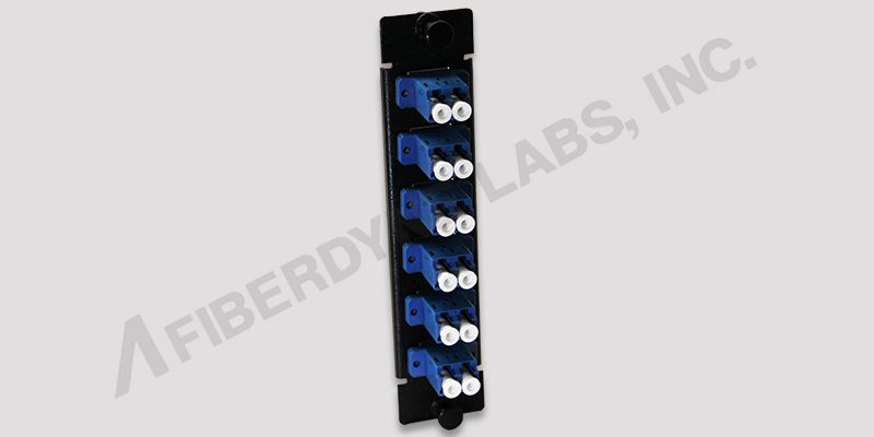 6 Position LC Panel, Pre-Loaded with 6 Duplex LC/UPC SM Adapters