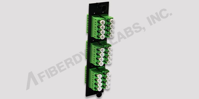 6 Position LC Adapter Panel, Pre-Loaded with 6 Quad LC Green Adapters