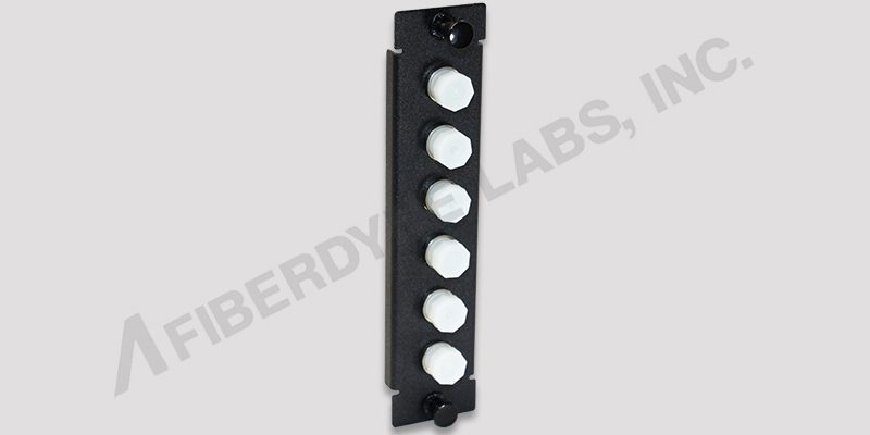 6 Position FC Panel, Pre-Loaded with 6 Simplex FC SM, MM 62.5um or 50um Adapters