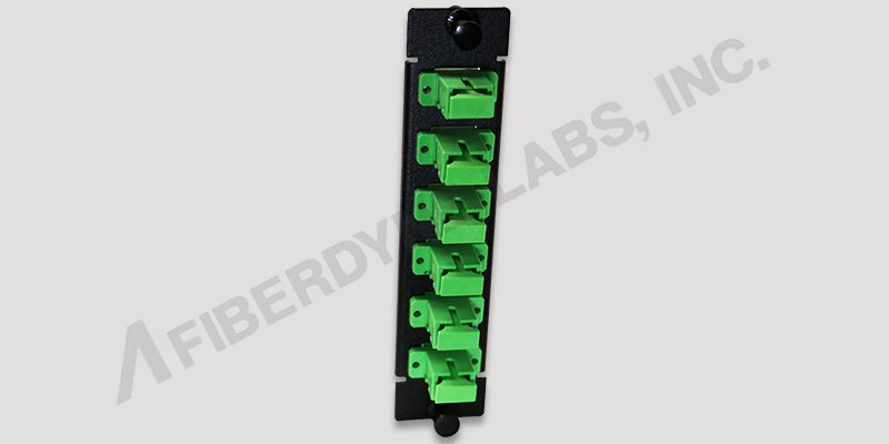 6 Position SC Panel, Pre-Loaded with 6 Simplex SC/APC SM Adapters