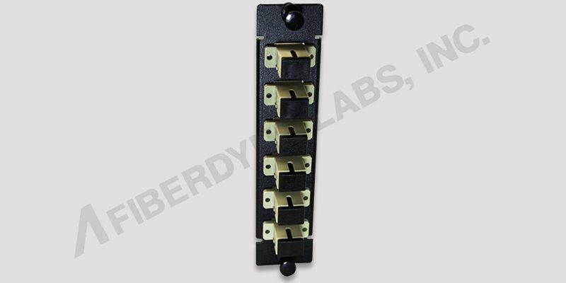 6 Position SC Panel, Pre-Loaded with 6 Simplex SC MM Adapters