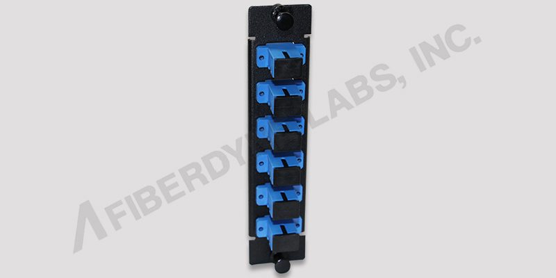 6 Position SC Panel, Pre-Loaded with 6 Simplex SC/UPC SM Adapters