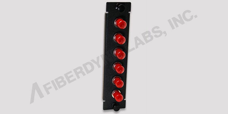 6 Position ST Panel, Pre-Loaded with 6 Simplex ST SM Adapters