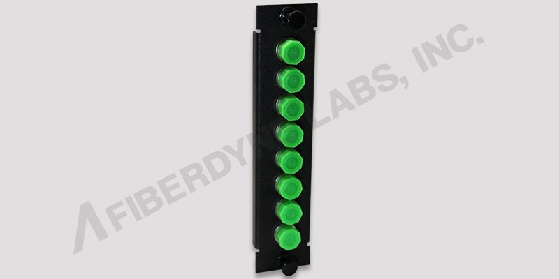 8 Position FC Panel, Pre-Loaded with 8 Simplex FC/APC SM Adapters