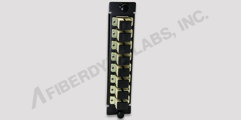 8 Position SC Panel, Pre-Loaded with 8 Simplex SC MM Adapters