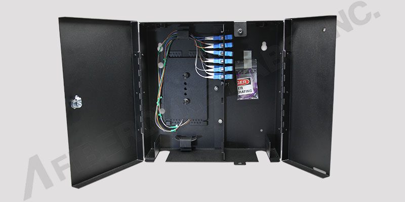 12 Fiber Wallmount Termination Box Loaded